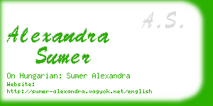 alexandra sumer business card